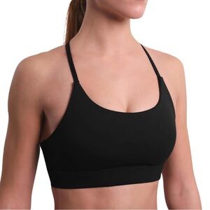 CompressionZ Women’s Elite Sports Bra Black Size XL No Pads Running Gym Yoga
